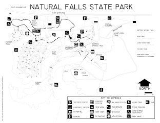 Natural Falls Park and Trail Map